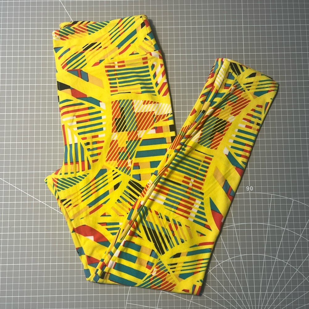 LuLaRoe Yellow Geometric Leggings